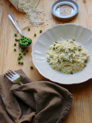 Recette Risotto au poulet et petits pois