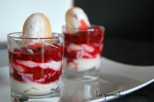 Recette Verrines à la mascarpone - basilic et aux framboises