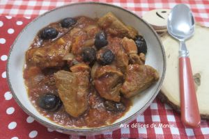 Recette Sauté de veau aux olives et sauce tomate