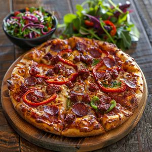 Recette Pizza au chorizo et poivrons, une recette facile et goûteuse