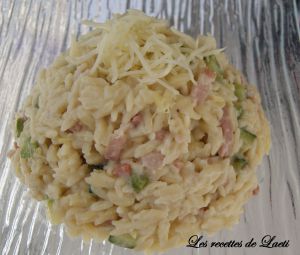 Recette Risotto de pâtes, courgettes et comté