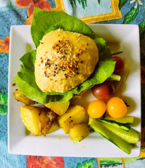 Recette Burgers de lentilles avec pain maison