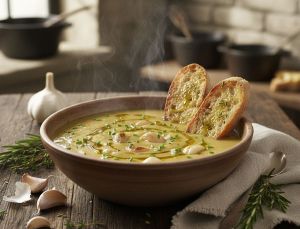 Recette Soupe aux 40 gousses d’ail végane : recette simple et réconfortante