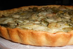 Recette Quiche aux poireaux et poulet