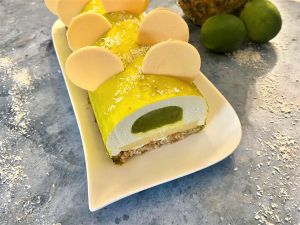 Recette Bûche coco câline de Christophe Felder et Camille Lesecq