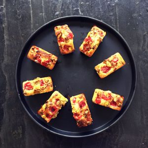 Recette Financiers pistache/griottes