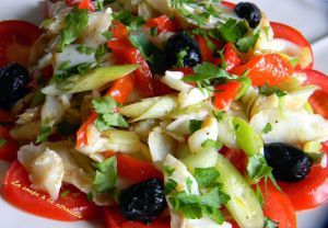 Recette Esqueixada - Salade catalane à la morue