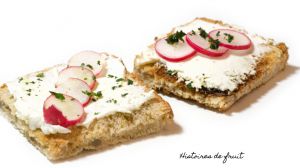 Recette Toast radis, fromage frais et menthe