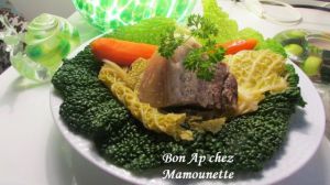 Recette Chou, carottes de sable, poitrine fraîche de porc