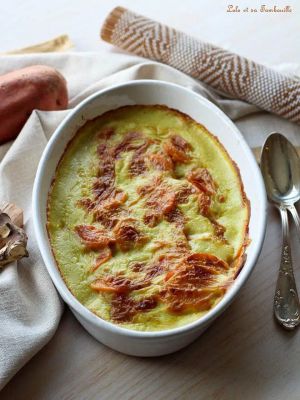 Recette Gratin de patates douces au lait de coco