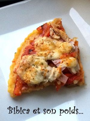 Recette Polenta façon pizza jambon-champignons-mozzarella