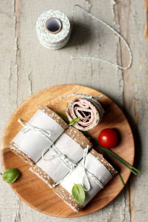 Recette Wrap de sarrasin au fromage frais et jambon aux herbes
