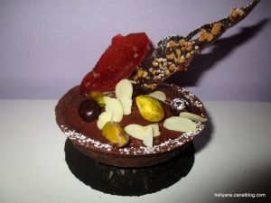 Recette Tartelette garnie a la crème pâtissiere - chocolat