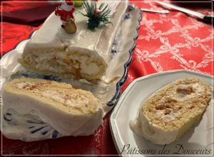 Recette Bûche Vanille, Caramel et Cacahuètes