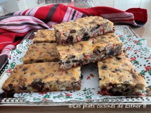 Recette Barres gâteau aux fruits confits
