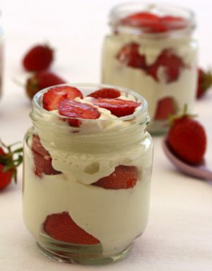 Recette Mousse de yaourt aux fraises