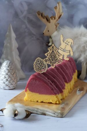 Recette Bûche glacée framboise/passion