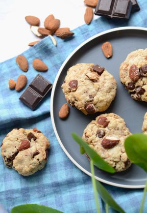 Recette Cookies amandes chocolat #sans oeuf