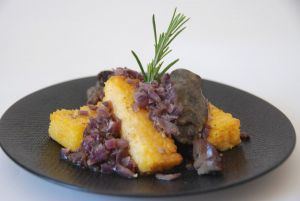 Recette Foie à la vénitienne au romarin, frites de polenta