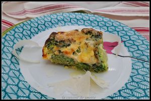 Recette Gâteau de brocolis au parmesan/ autour d'un ingrédient#128