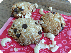 Recette Cookies noix de coco-chocolat- noix de cajou (vegan, ig bas)