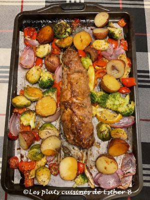 Recette Filet de porc caramélisé et légumes colorés
