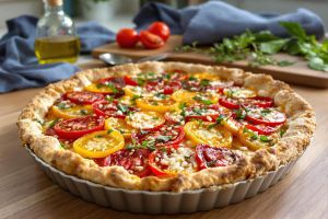 Recette Tarte à la tomate : l’astuce sans pâte qui fait un carton (vous allez l’adopter)