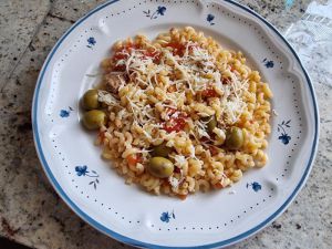 Recette P?tes tomates thon et olives