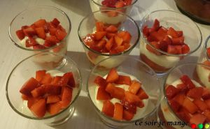 Recette Verrines fraises mascarpone et biscuits