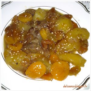 Recette Tajine pommes abricots sec