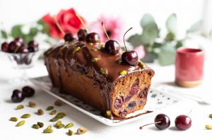 Recette Cake cerises chocolat pistaches
