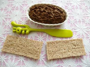 Recette Tartinade diététique végane cacaotée aux protéines de chanvre (hypocalorique, sans gluten ni sucre ni beurre et riche en fibres)