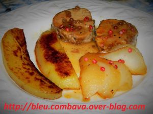 Recette Filet Mignon de Porc aux Poires et Baies Roses, laqué au Miel
