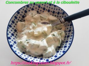Recette Concombres au yaourt et à la ciboulette