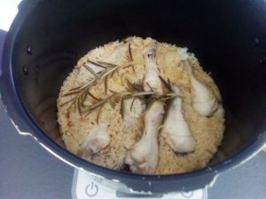 Recette Pilons de poulet et riz au cookéo
