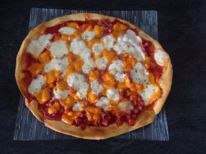 Recette Pizza mimolette/jambon