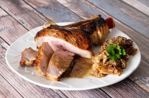 Recette Côte de veau épaisse aux champignons (cuisson à la poêle)