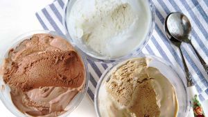 Recette Recette la plus facile de crème glacée maison (Vanille café ou chocolat)