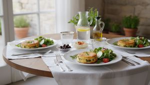 Recette Délicieux flan léger à la roquette et feta : une recette pleine de fraîcheur