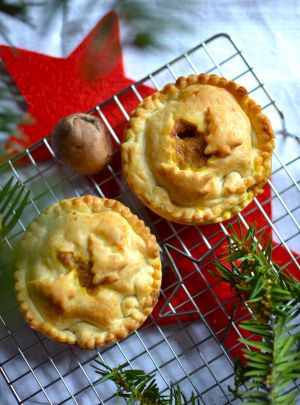 Recette Mini tourtes de Noel au potimarron poireau et champignons #végétarien