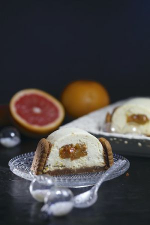 Recette Bûche chocolat blanc et confit d’orange