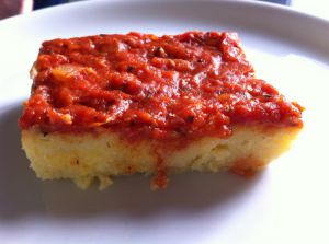 Recette Polenta au parmesan et coulis de tomate au basilic