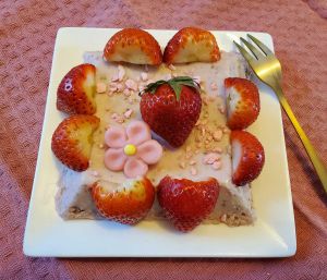 Recette Bowlflan protéiné à la fraise