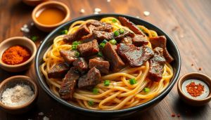 Recette Nouilles de riz sautées au bœuf : recette chinoise simple et délicieuse