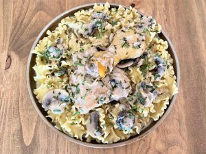 Recette Poulet aux champignons et à l’estragon