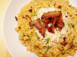 Recette Risotto d'automne au Marsala et au bacon