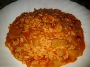 Recette Risotto aux pommes de terre et tomates