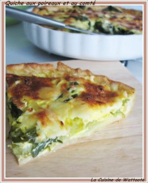 Recette Quiche aux poireaux et au Comté