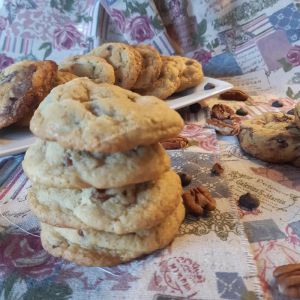 Recette ღ " MIAM " Cookies moelleux aux noix de Pécan et à la pâte à tartiner