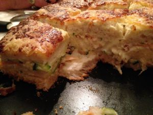 Recette Croc-cake au saumon courgettes